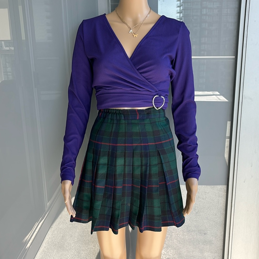 Vintage Pleated Wool Skirt - Picture 1 of 10